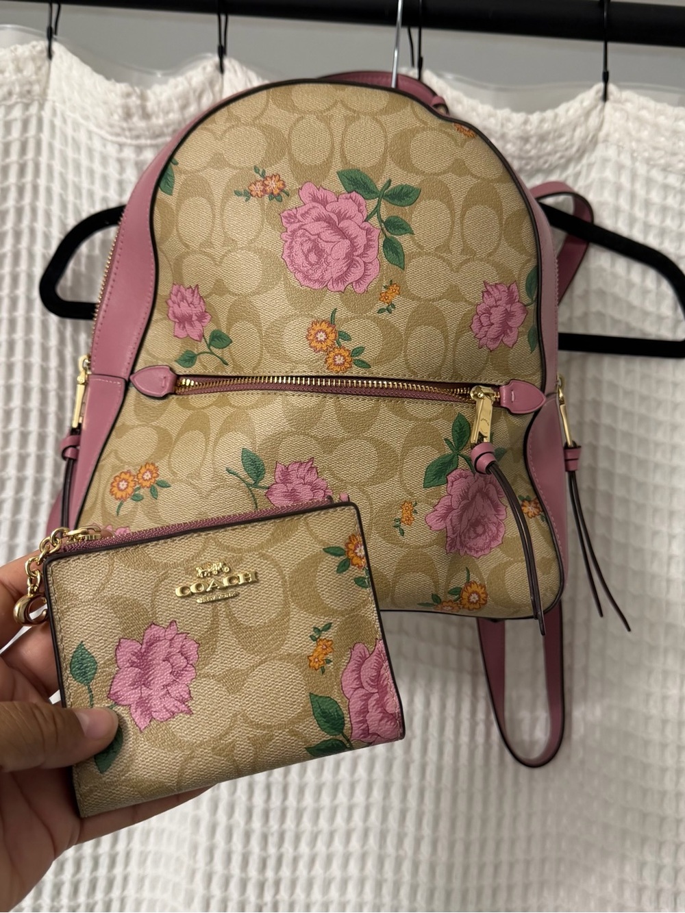 Coach Jordyn Backpack in Signature Canvas with Prairie Rose Print (Model 3011)